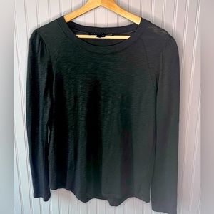 VERONICA BEARD JEANS - SIZE LARGE - DARK GRAY LONG SLEEVE TOP